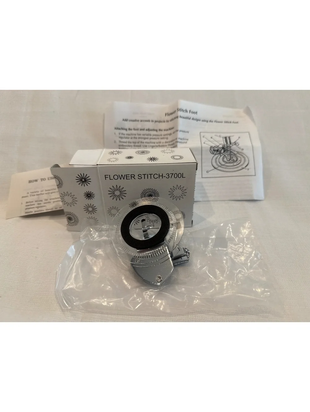 Flower Stitch-3700L Sewing Machine Flower Stitch Foot Attachment